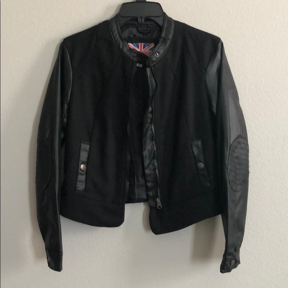 Miss London Varsity Style Moro Jacket Coat Medium
